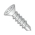 Newport Fasteners Self-Drilling Screw, #12 x 1-1/2 in, 410 Stainless Steel Flat Head Square Drive, 1800 PK 496261-1800